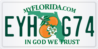 FL license plate EYHG74