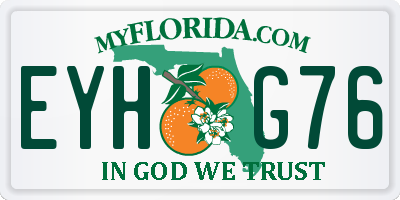 FL license plate EYHG76