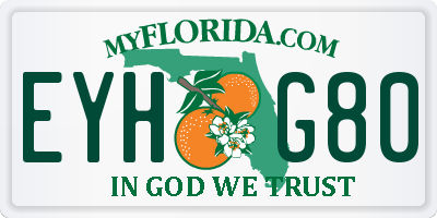FL license plate EYHG80
