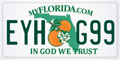 FL license plate EYHG99