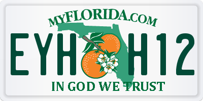 FL license plate EYHH12