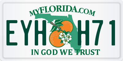 FL license plate EYHH71