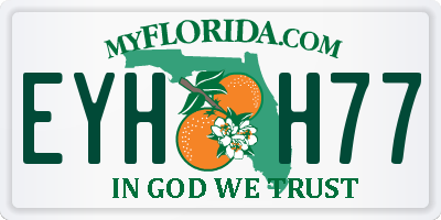 FL license plate EYHH77