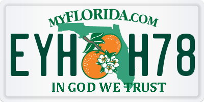 FL license plate EYHH78