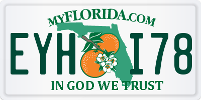 FL license plate EYHI78