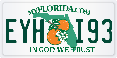 FL license plate EYHI93
