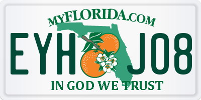 FL license plate EYHJ08