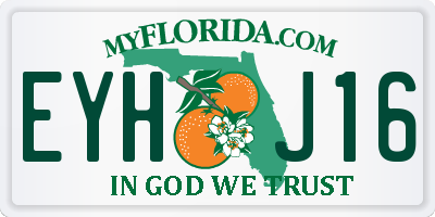 FL license plate EYHJ16