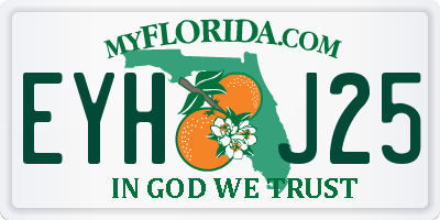 FL license plate EYHJ25