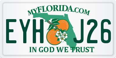 FL license plate EYHJ26