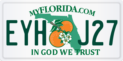 FL license plate EYHJ27