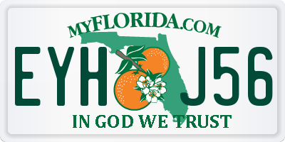 FL license plate EYHJ56