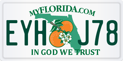FL license plate EYHJ78