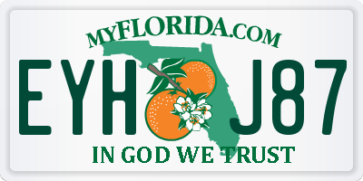 FL license plate EYHJ87