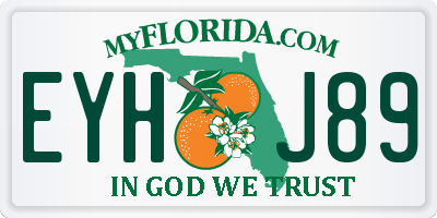 FL license plate EYHJ89