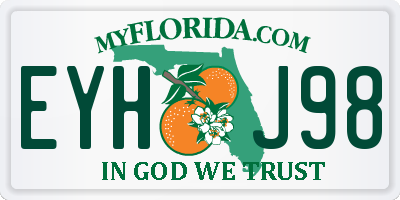 FL license plate EYHJ98