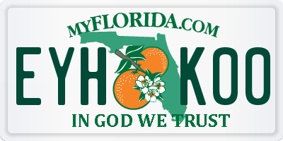 FL license plate EYHK00