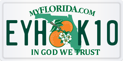 FL license plate EYHK10