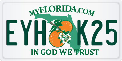 FL license plate EYHK25