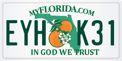 FL license plate EYHK31