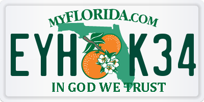FL license plate EYHK34