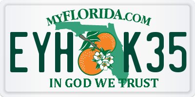 FL license plate EYHK35