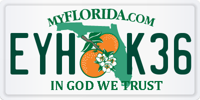 FL license plate EYHK36