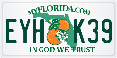FL license plate EYHK39