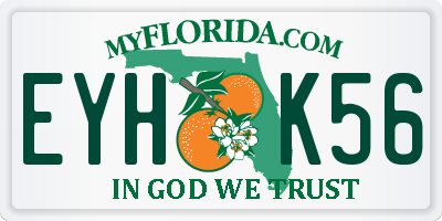 FL license plate EYHK56