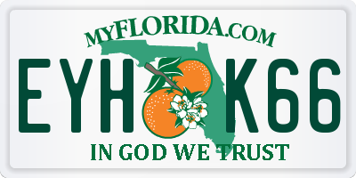 FL license plate EYHK66