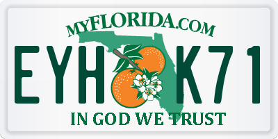 FL license plate EYHK71