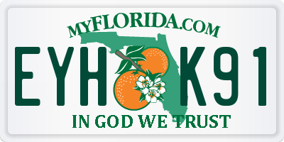 FL license plate EYHK91