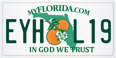 FL license plate EYHL19