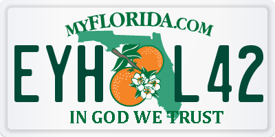 FL license plate EYHL42