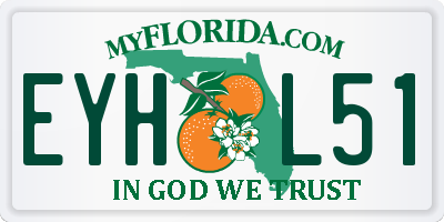 FL license plate EYHL51