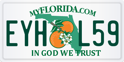 FL license plate EYHL59