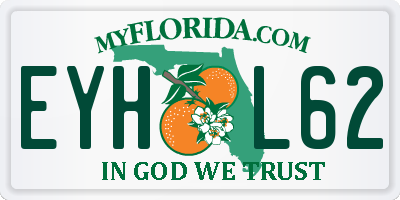 FL license plate EYHL62