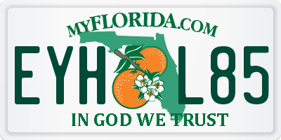 FL license plate EYHL85