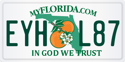 FL license plate EYHL87