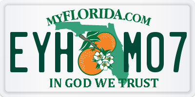 FL license plate EYHM07