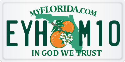 FL license plate EYHM10