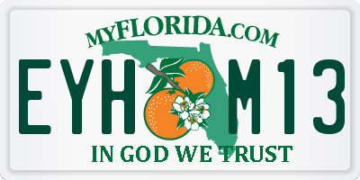 FL license plate EYHM13
