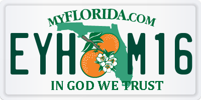 FL license plate EYHM16