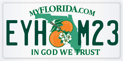 FL license plate EYHM23