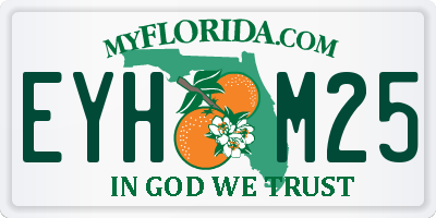 FL license plate EYHM25