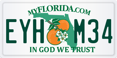 FL license plate EYHM34