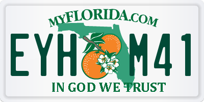 FL license plate EYHM41