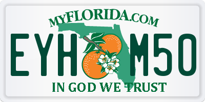 FL license plate EYHM50