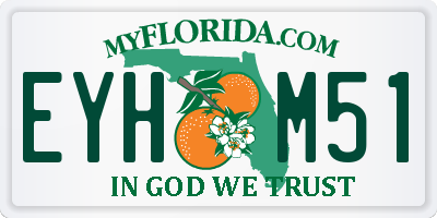 FL license plate EYHM51