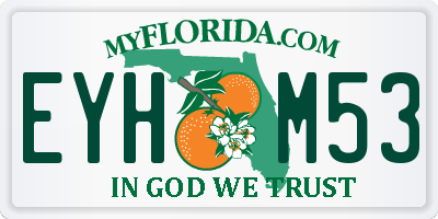 FL license plate EYHM53